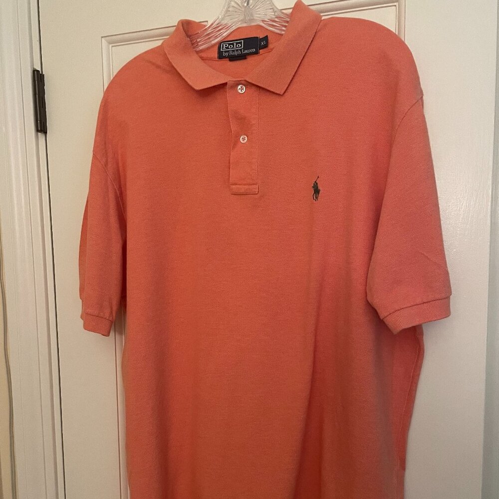 Mens Ralph Lauren Polo Shirt XL - Orange and in Excellent Condition - Picture 6 of 7